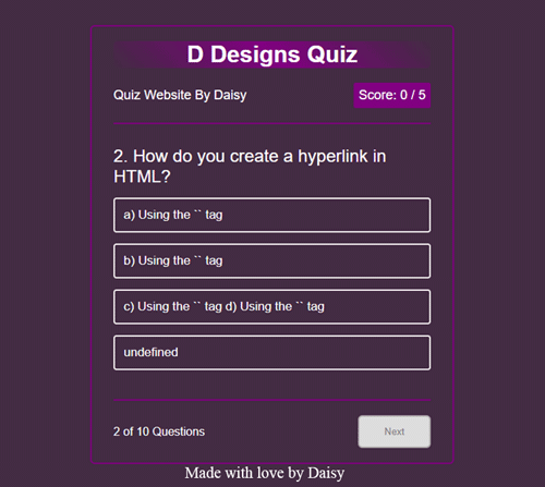 Quiz Web App